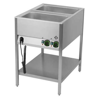 Vodní lázeň stacionární elektrická GN 2-1/1 ovládání na kratší straně s deskou - RM - BMSK 2120